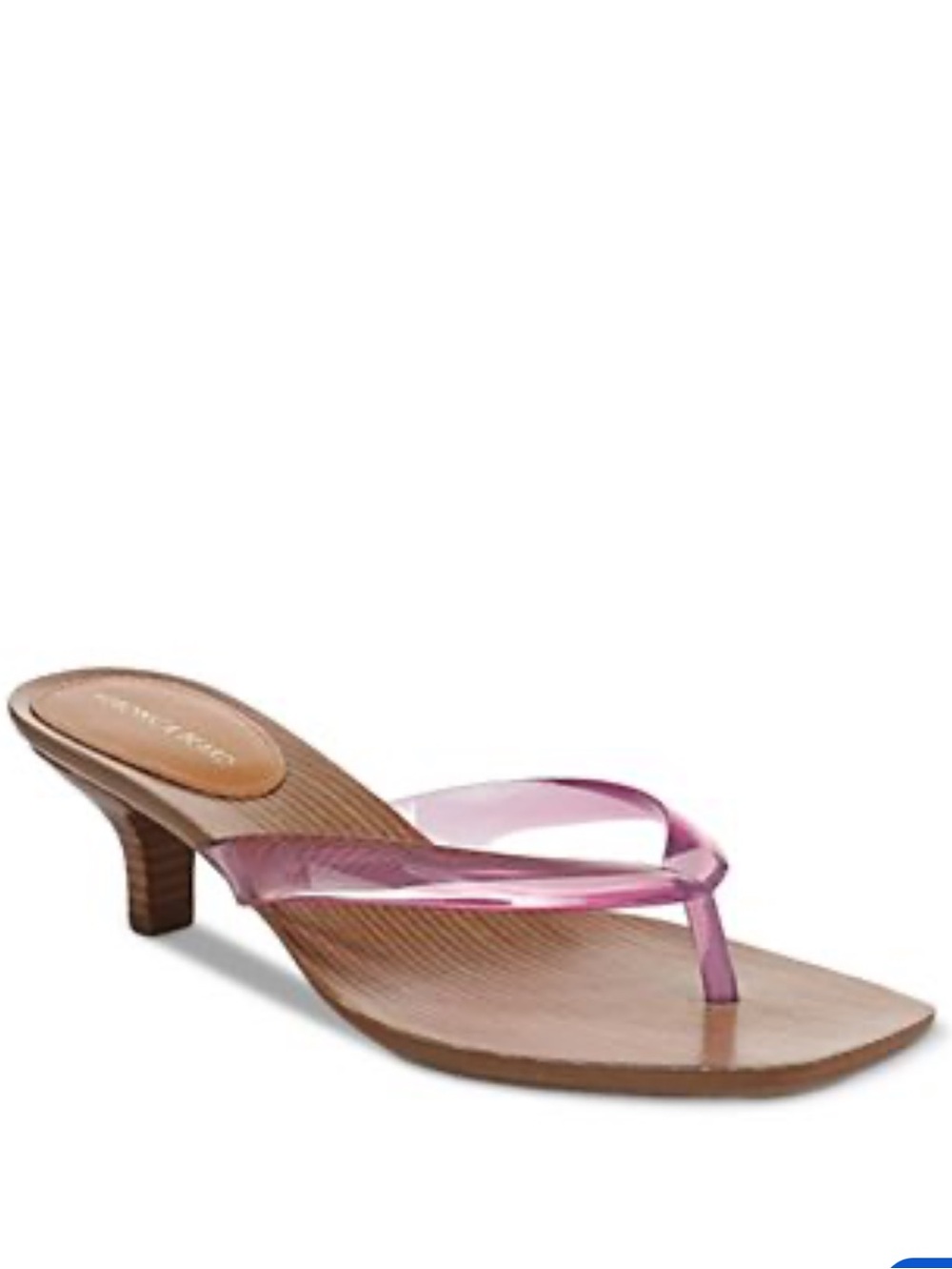 Veronica Beard Lavender Pink Kitten Heel Thong Sandal